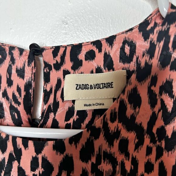 Zadig & Voltaire Pink Rooka Squeleton Mini Dress Size S Designer Runway Animal - Picture 5 of 15